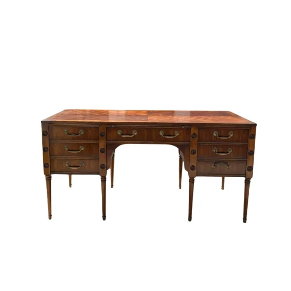 Antique Colonial George Washington Style Mahogany Writing Desk - Image 4