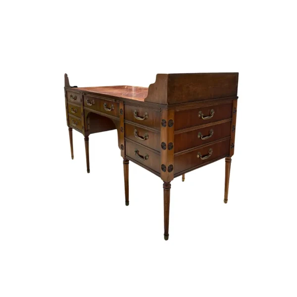 Antique Colonial George Washington Style Mahogany Writing Desk - Image 3