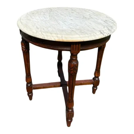 Antique Marble Top Side Table