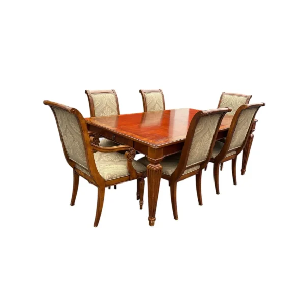 Ethan Allen Brand Dining Table & 6 Chairs - Set of 7 - Image 2