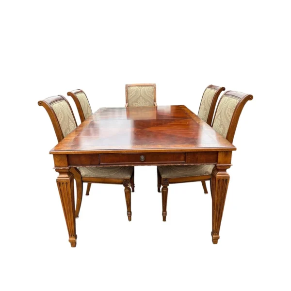 Ethan Allen Brand Dining Table & 6 Chairs - Set of 7 - Image 3