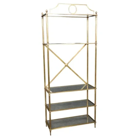 Fantastic Bronze or Brass Maison Jansen Style 5 Tier Etagere Bookshelf Display