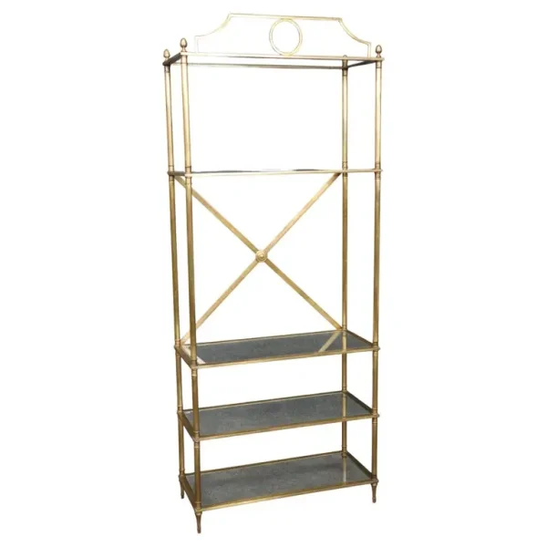 Fantastic Bronze or Brass Maison Jansen Style 5 Tier Etagere Bookshelf Display