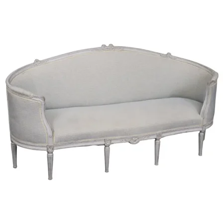 Fine Quality French Louis XVI Corbeille Form Settee Canape Sofa