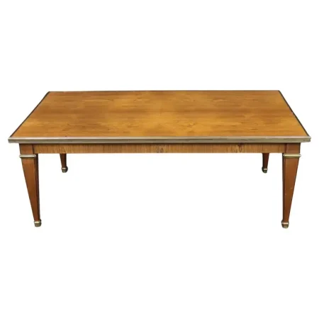 Beautiful Walnut and Brass Mounted French Directoire Baker Coffee Table