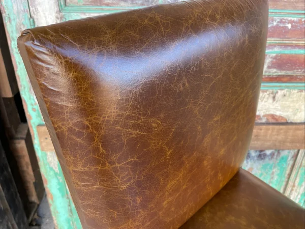 Set of 2 Rustic Southwestern Leather Bar Stools - Image 6