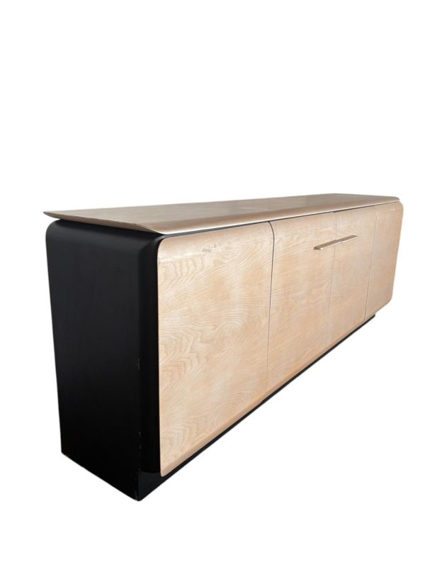 Contemporary Bleached Oak Credenza - Image 4