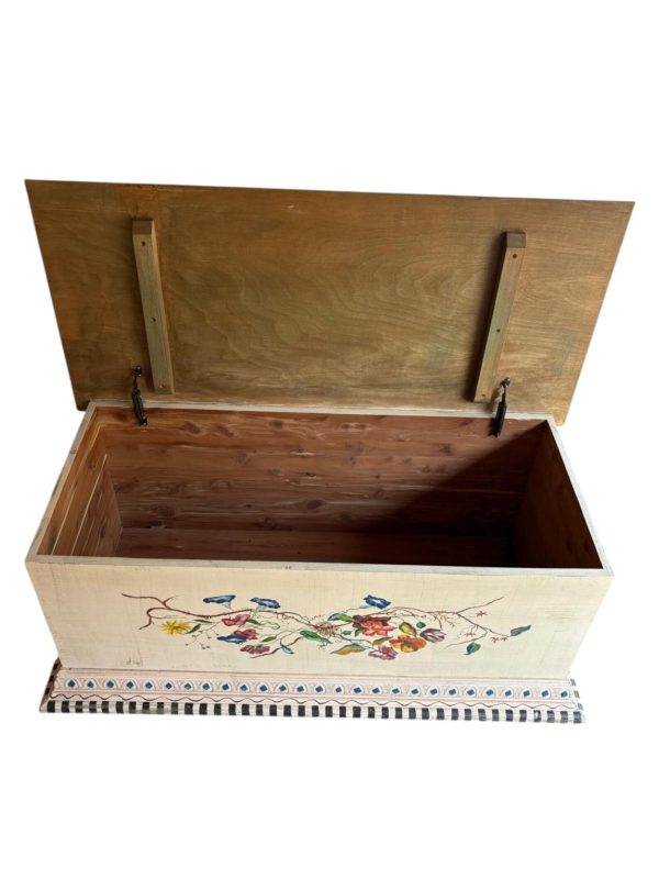 Hand Painted Floral Cottage Trunk - Image 5