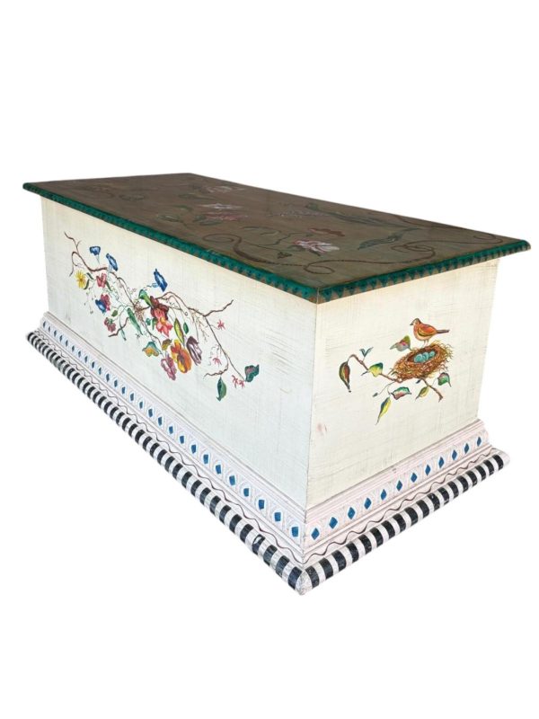 Hand Painted Floral Cottage Trunk - Image 2