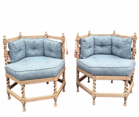 Pair of Rare Octagon Chairs