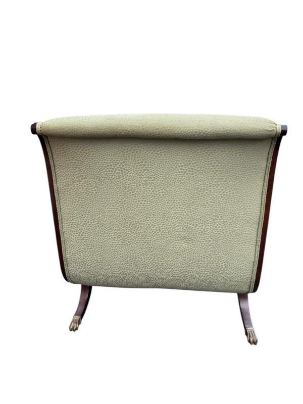 Antique 1940s Empire Style Soft Sage Sofa - Image 6