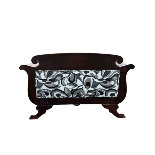 Antique Empire Newly Upholstered Settee - Image 3