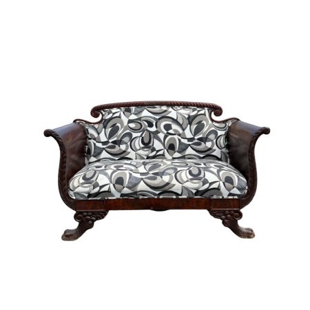 Antique Empire Newly Upholstered Settee
