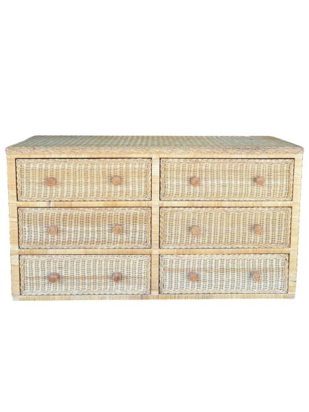 Boho Chic Natural Wicker Rattan Dresser