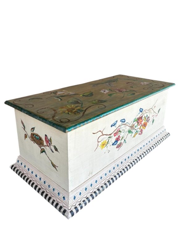 Hand Painted Floral Cottage Trunk - Image 3