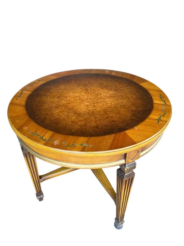 Vintage Neo-Classical Inlaid Side Table - Image 3