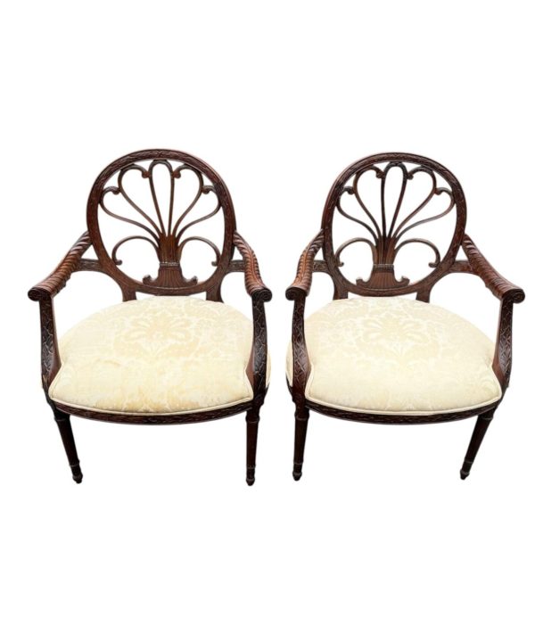 Pair of Georgian Adams Style Armchairs - Image 2