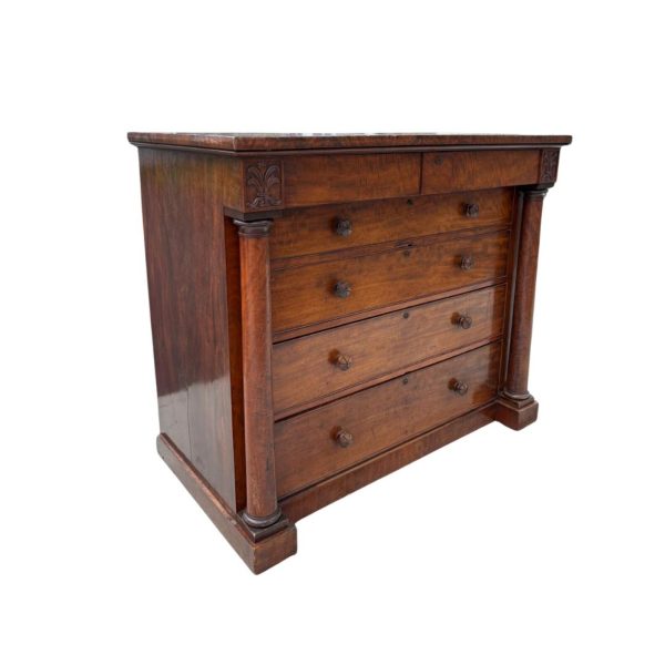 Antique Empire Flame Mahogany Large Chest of Drawers Circa 1810-1825 - Image 2