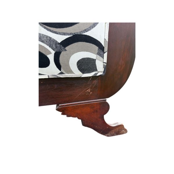 Antique Empire Newly Upholstered Settee - Image 8