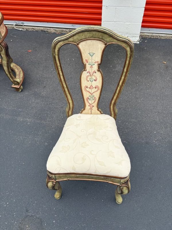 Vintage French Half-Moon Desk and Chair - Image 4
