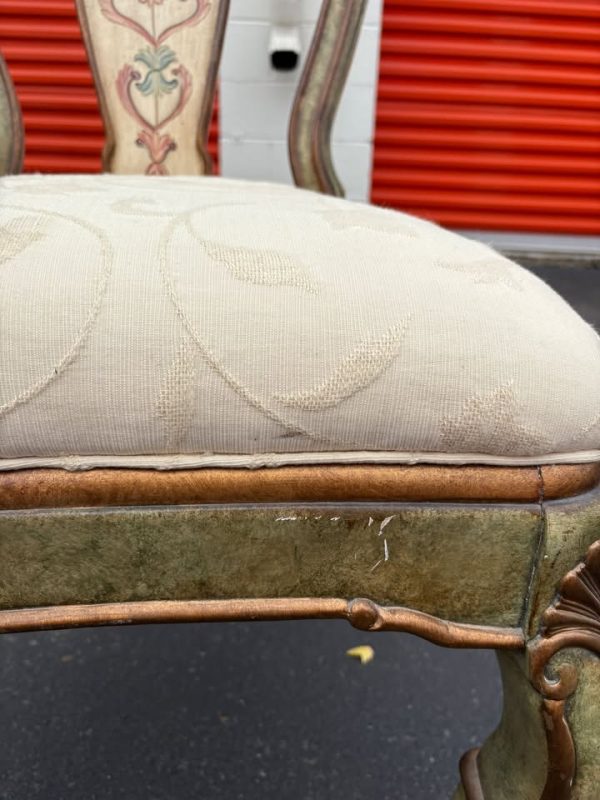 Vintage French Half-Moon Desk and Chair - Image 7