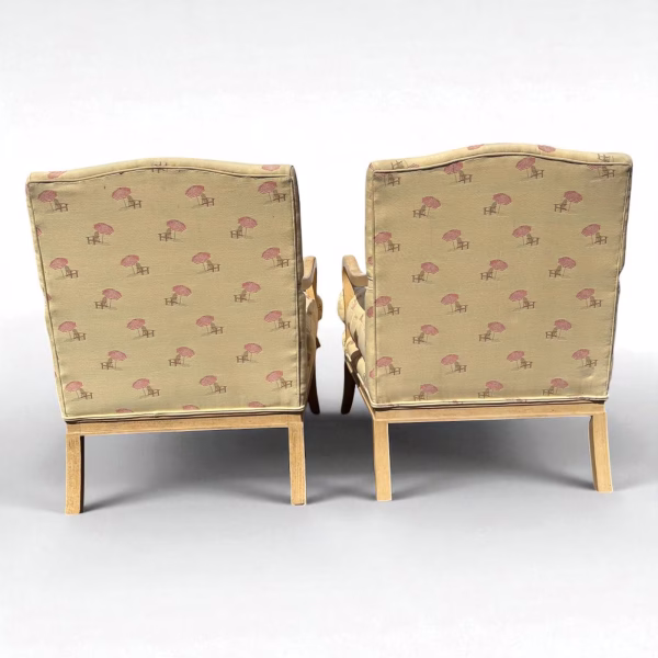 Pair of Vintage Custom Upholstered Century Furniture Lounge Chairs - Image 5