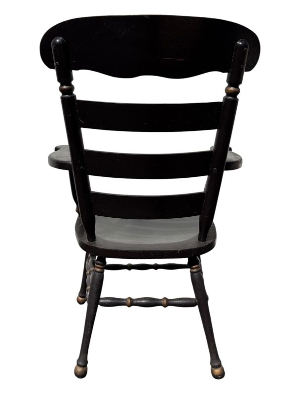 Antique Hand Painted Wooden Armchair - Image 4