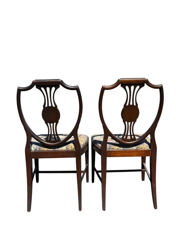 Antique Refectory Dining Table with Two Chairs - Image 6