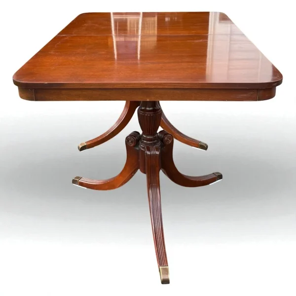 Elegant Wood Dining Table with Four Upholstered Chairs - Image 5