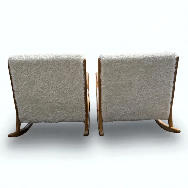 Pair of Mid-century Modern Scandinavian Design Rocking Chairs - Image 5