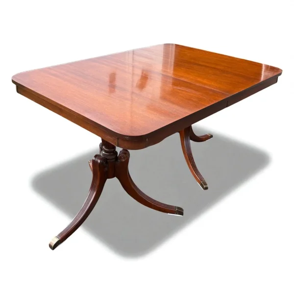 Elegant Wood Dining Table with Four Upholstered Chairs - Image 4