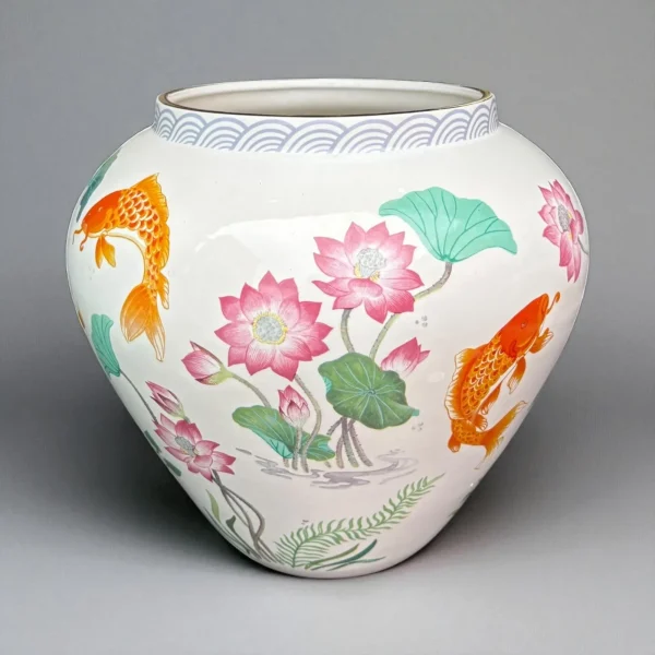 Porcelain Vase - The Vase of the Golden Carp by Zhe Zhou Jiang - Image 2