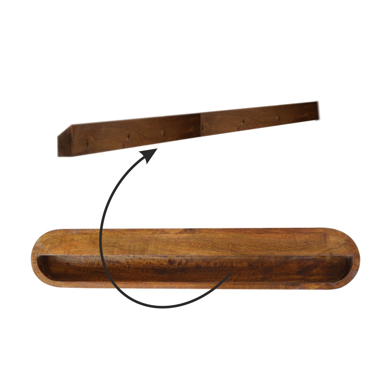 Chestnut Floating Console Table - Image 8