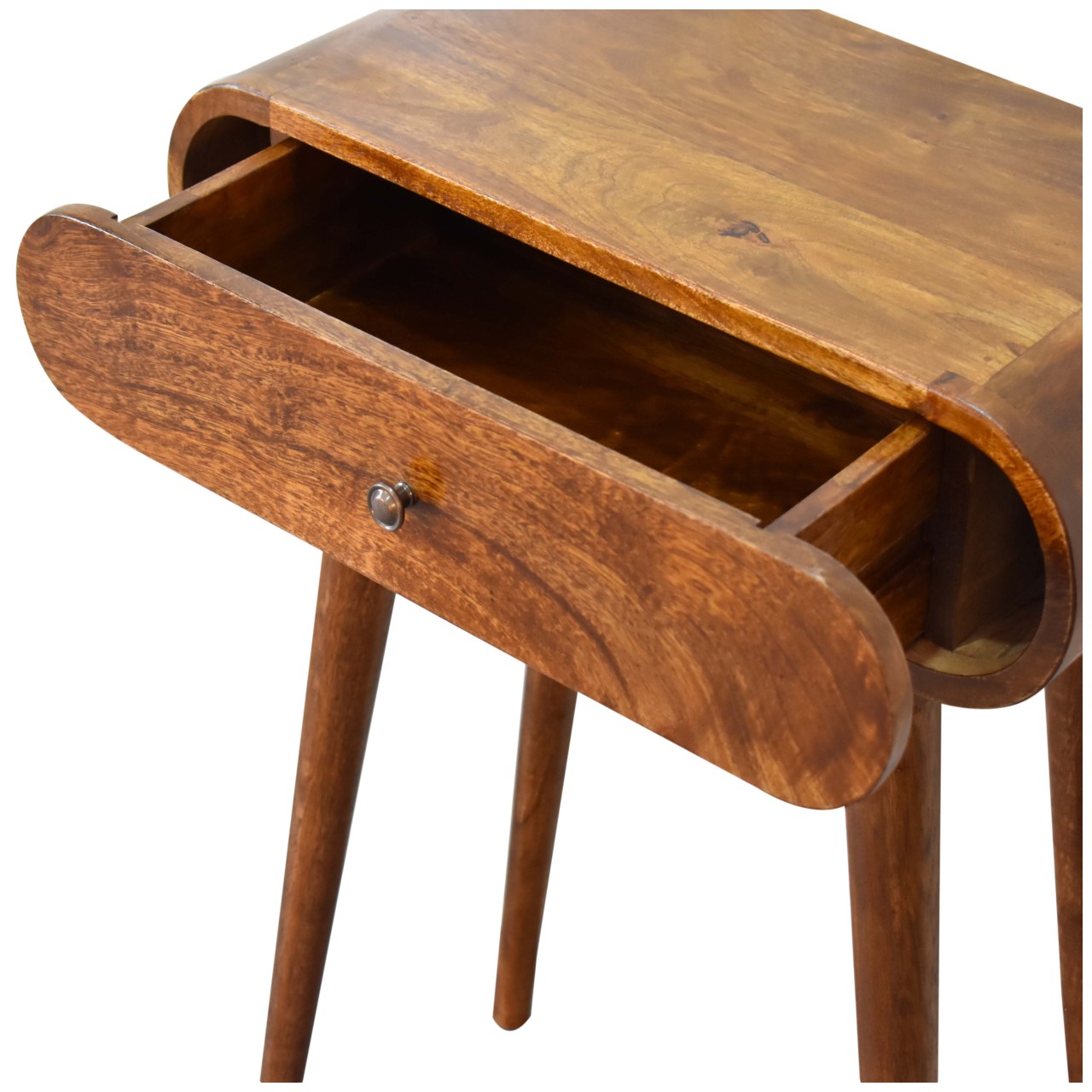 Small Rounded Console Table with Two Drawers - Image 6
