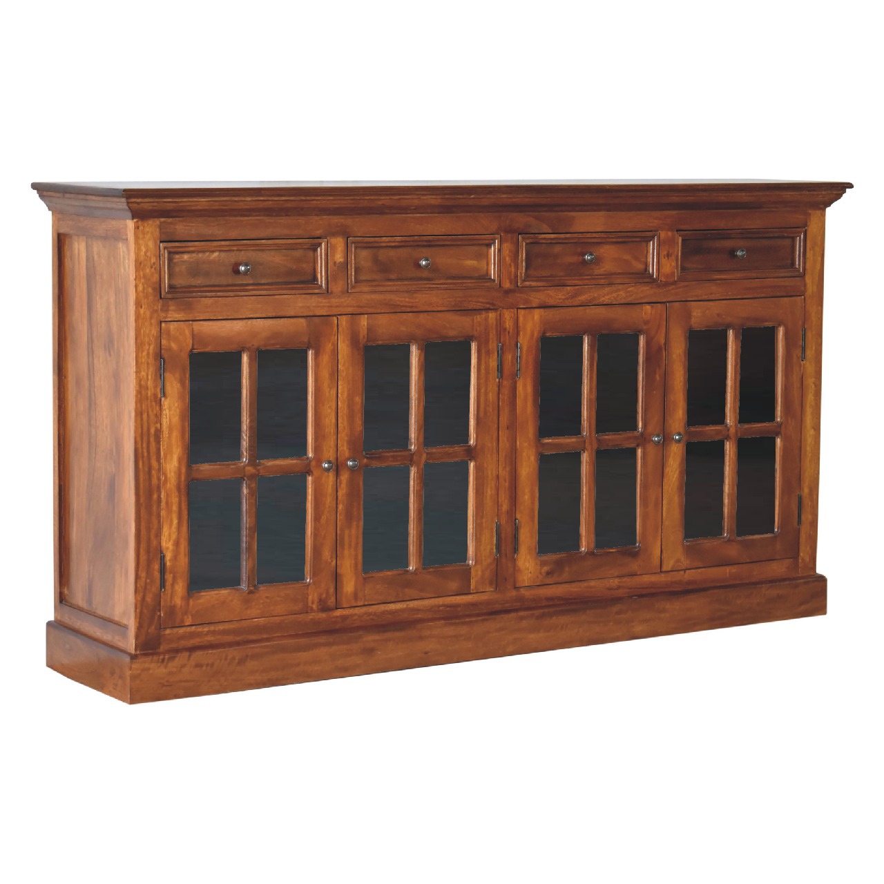 Solid Wood Sideboard with Glass Door & Brass Knob - Image 3