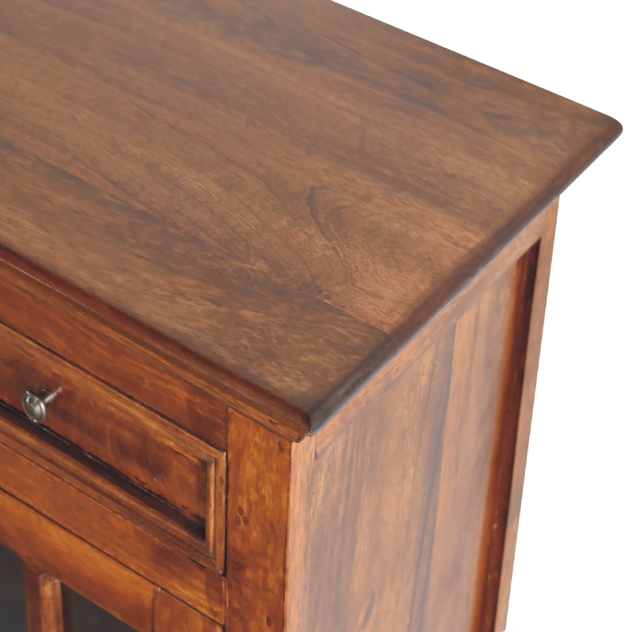 Solid Wood Sideboard with Glass Door & Brass Knob - Image 5