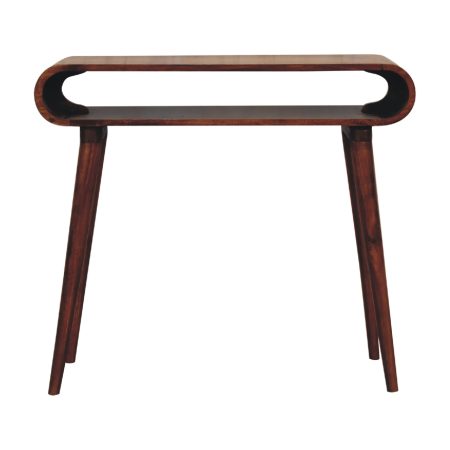 Chestnut Solid Wood Scandinavian Entryway Table