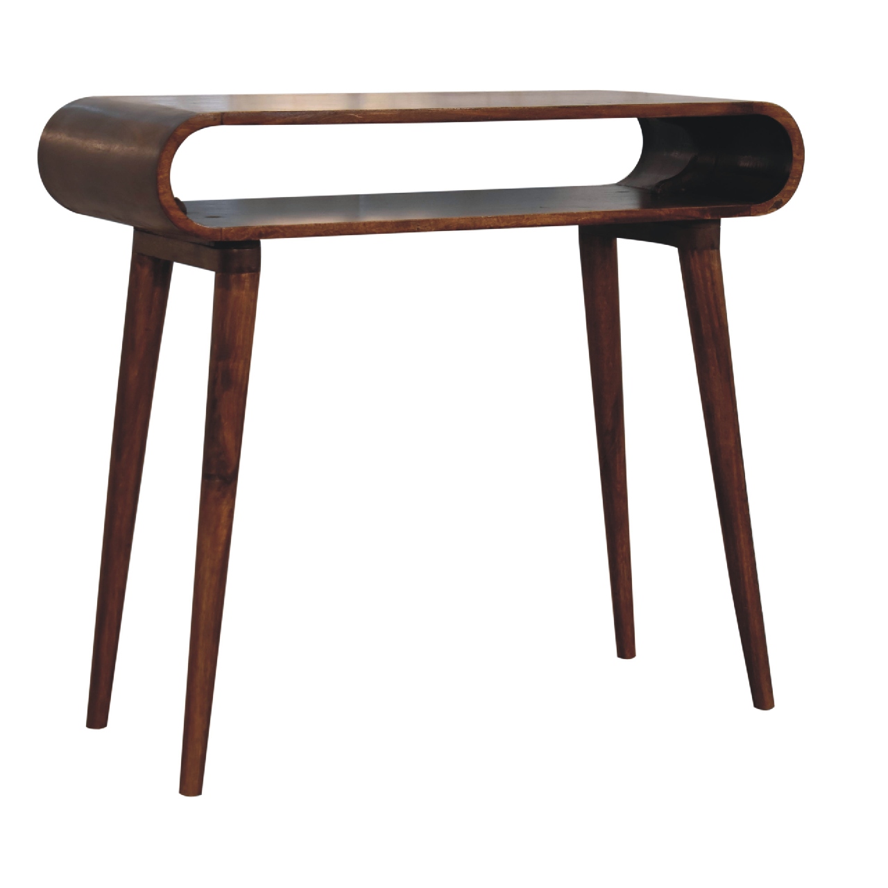 Chestnut Solid Wood Scandinavian Entryway Table - Image 3