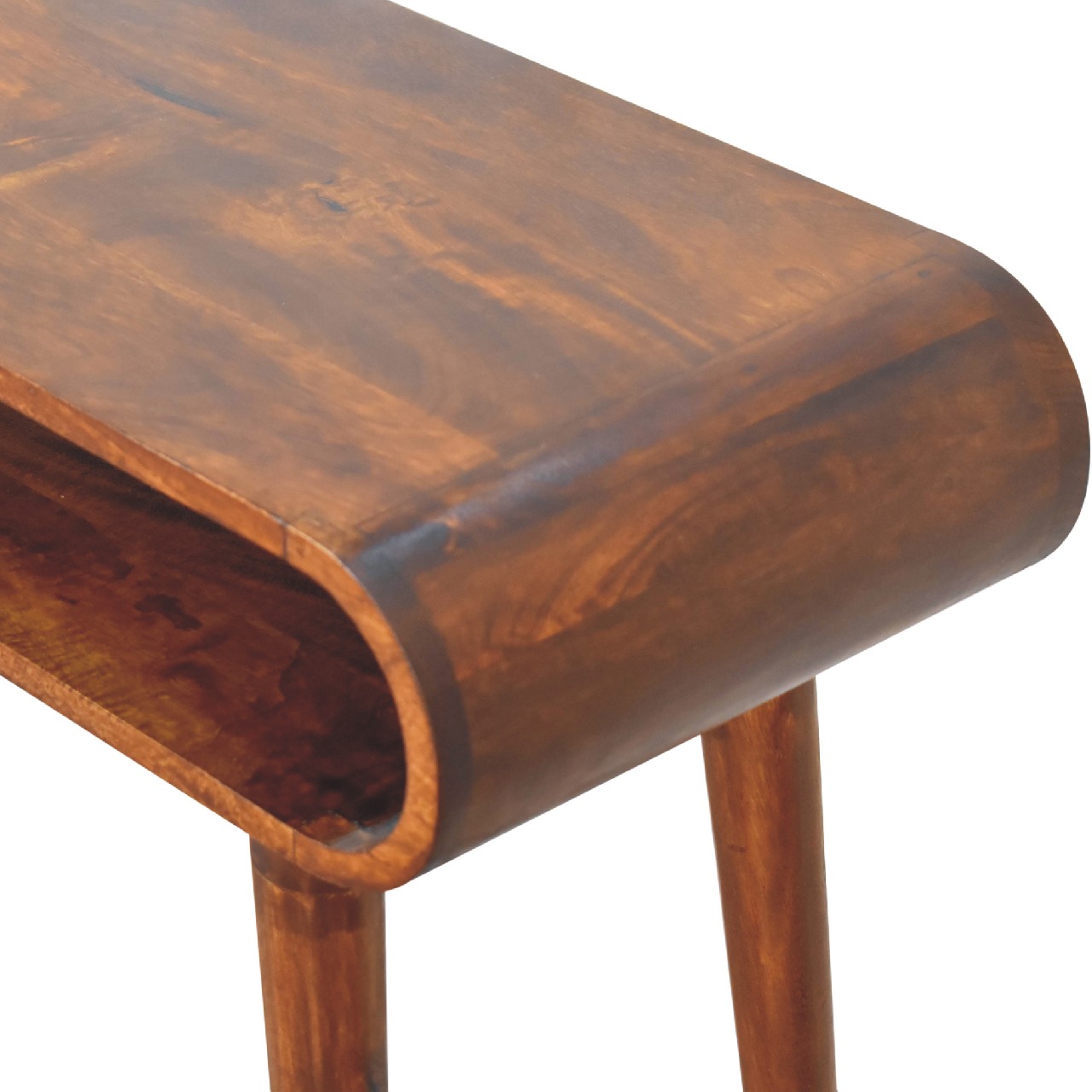 Chestnut Solid Wood Scandinavian Entryway Table - Image 5