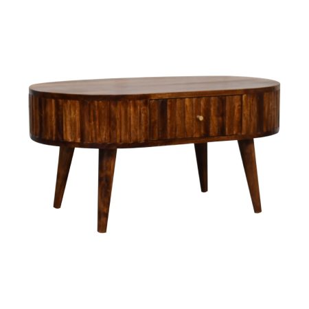 Solid Wood Coffee Table with Drawer