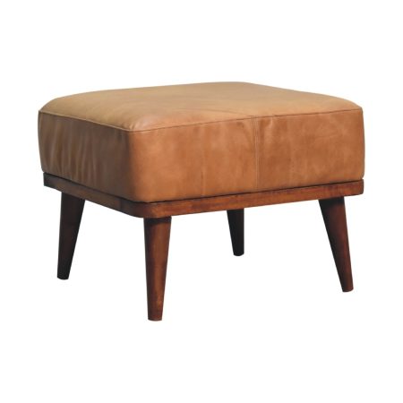 Solid Wood Ottoman with Nordic Legs