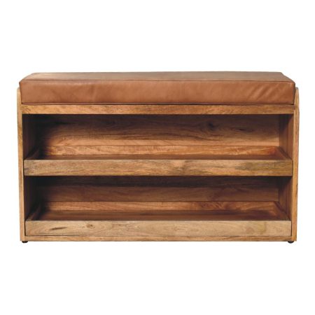 Solid Wood Shoe Storage Bench