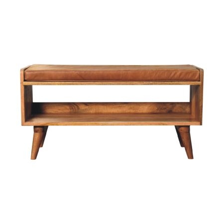 Solid Wood Upholstered Bench