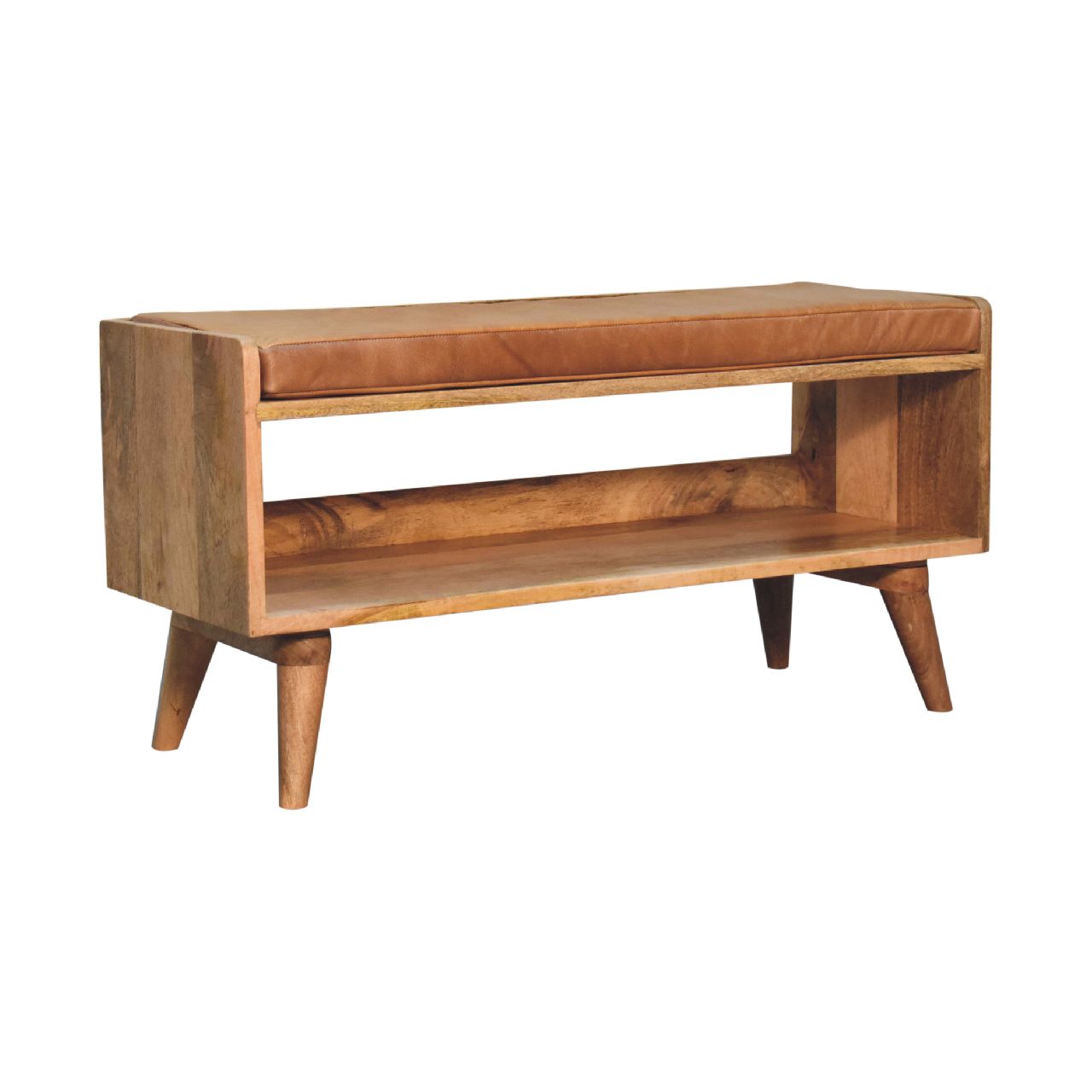 Solid Wood Upholstered Bench - Image 3