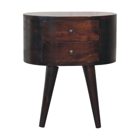 Solid Wood 2-Drawer Bedside Table