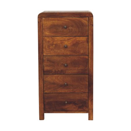 Chestnut Solid Wood 5-Drawer Storage Chest