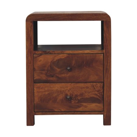 Chestnut Solid Wood Modern Bedside Table