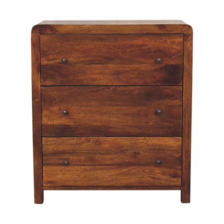 Chestnut Solid Wood 3-Drawer Storage Dresser