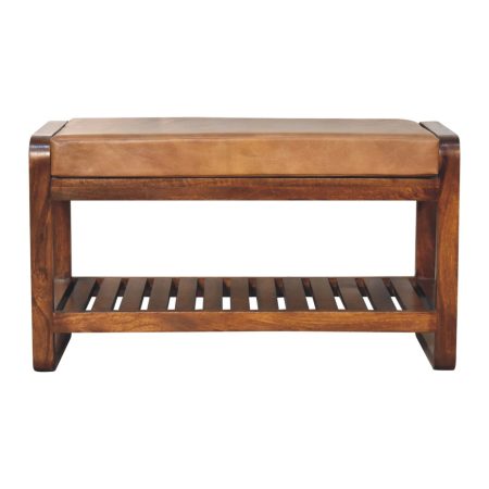 Solid Wood Entryway Bench