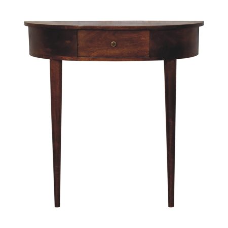 Backless Chestnut Mounted Console Table